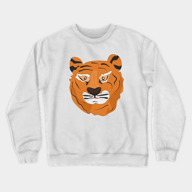 Tiger face Crewneck Sweatshirt by Alekvik